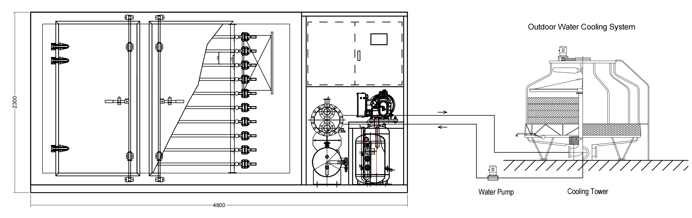 1000KG contact plate freezer drawing 01