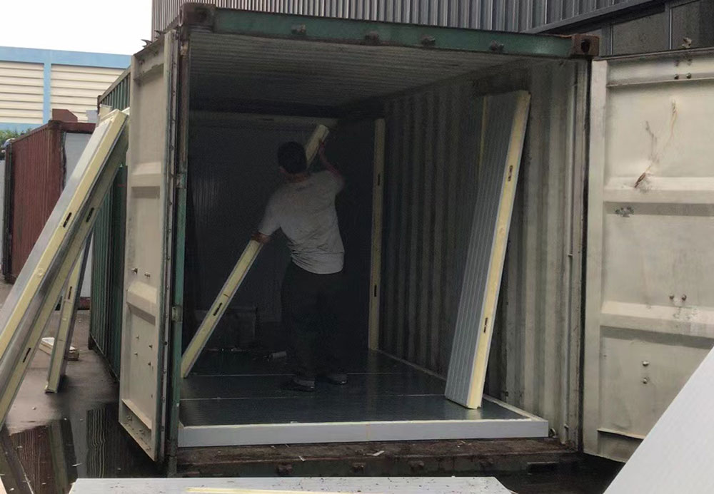 Installing Insulation Panels for Cold Storage Inside a Shipping Container