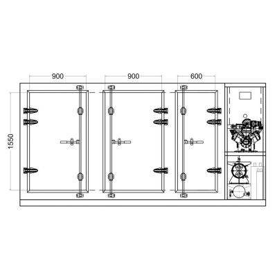 small scale industrial contact plate freezer